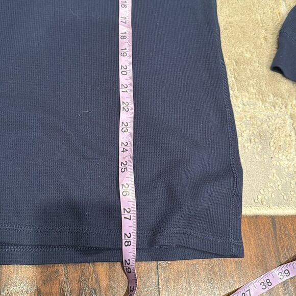 Polo Ralph Lauren Big Polo Bear Waffle Knit Thermal size L in EUC Navy blue - Picture 6 of 7
